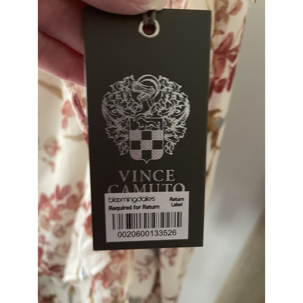 NWT Vince Camuto Oasis Bloom Pearl Ivory Floral Blouse Skirt set Summer Sz XL/16 - Picture 6 of 9